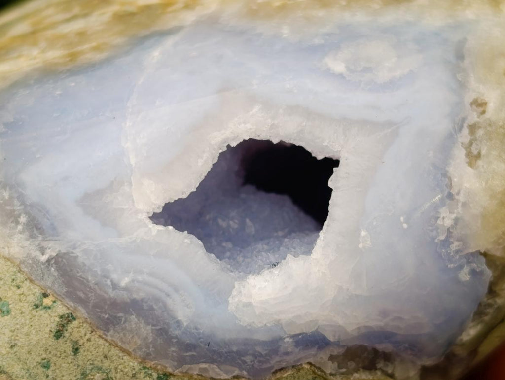 Polished Blue Lace Agate Standing Free Forms x 2 From Nsanje, Malawi
