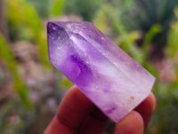 Polished Window Amethyst Crystals x 12 From Akansobe, Madagascar
