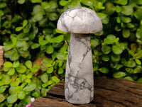 Polished Lightning Strike Howlite Mushrooms x 3 From Kadoma Zimbabwe