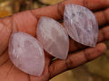 Polished Gemmy Rose Quartz Oval Free Forms x 35 From Madagascar