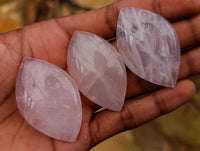 Polished Gemmy Rose Quartz Oval Free Forms x 35 From Madagascar