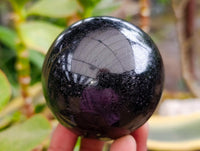 Polished Black Tourmaline Spheres x 3 From Madagascar