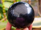 Polished Black Tourmaline Spheres x 3 From Madagascar
