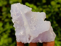 Natural Etched Blue Chalcedony Geodes x 6 From Nsanje, Malawi