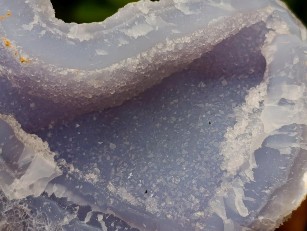 Natural Etched Blue Chalcedony Geodes x 6 From Nsanje, Malawi