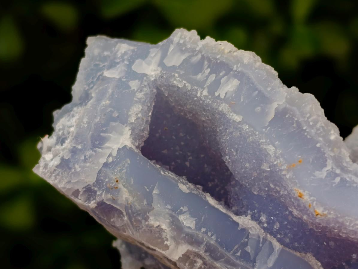 Natural Etched Blue Chalcedony Geodes x 6 From Nsanje, Malawi