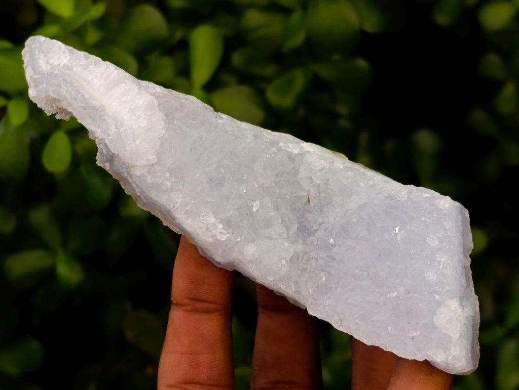 Natural Etched Blue Chalcedony Geodes x 6 From Nsanje, Malawi