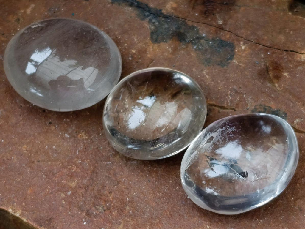 Polished Clear Quartz Crystal Galets x 35 From Madagascar