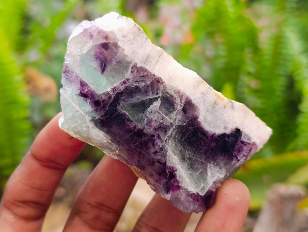 Polished On One Side Watermelon Fluorite Slices x 12 From Uis, Namibia