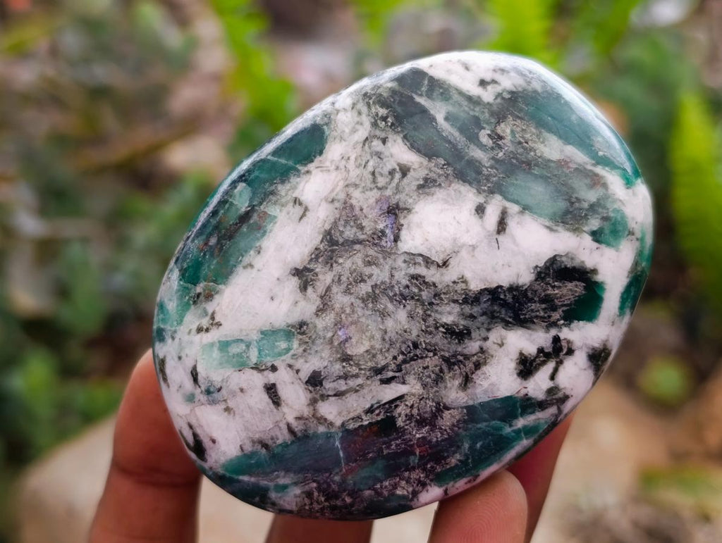 Polished Emerald Mica 'Mutokolite' Free Forms x 6 From Mutoko, Zimbabwe