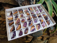 Natural Amethystos Amethyst Clusters x 35 From Kwaggafontein, South Africa