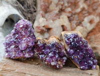 Natural Amethystos Amethyst Clusters x 35 From Kwaggafontein, South Africa
