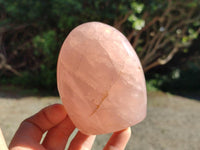 Polished Gemmy Rose Quartz Standing Free Forms x 3 From Madagascar