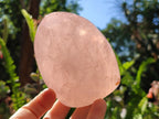 Polished Gemmy Rose Quartz Standing Free Forms x 3 From Madagascar