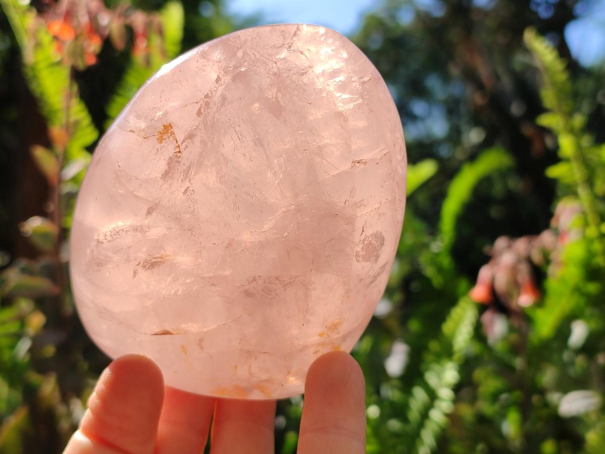 Polished Gemmy Rose Quartz Standing Free Forms x 3 From Madagascar