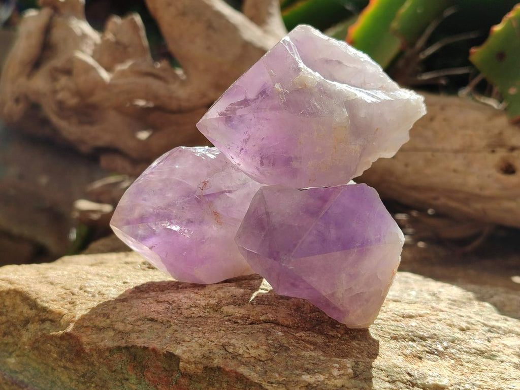 Polished Jacaranda Amethyst Crystals x 12 From Mumbwa, Zambia