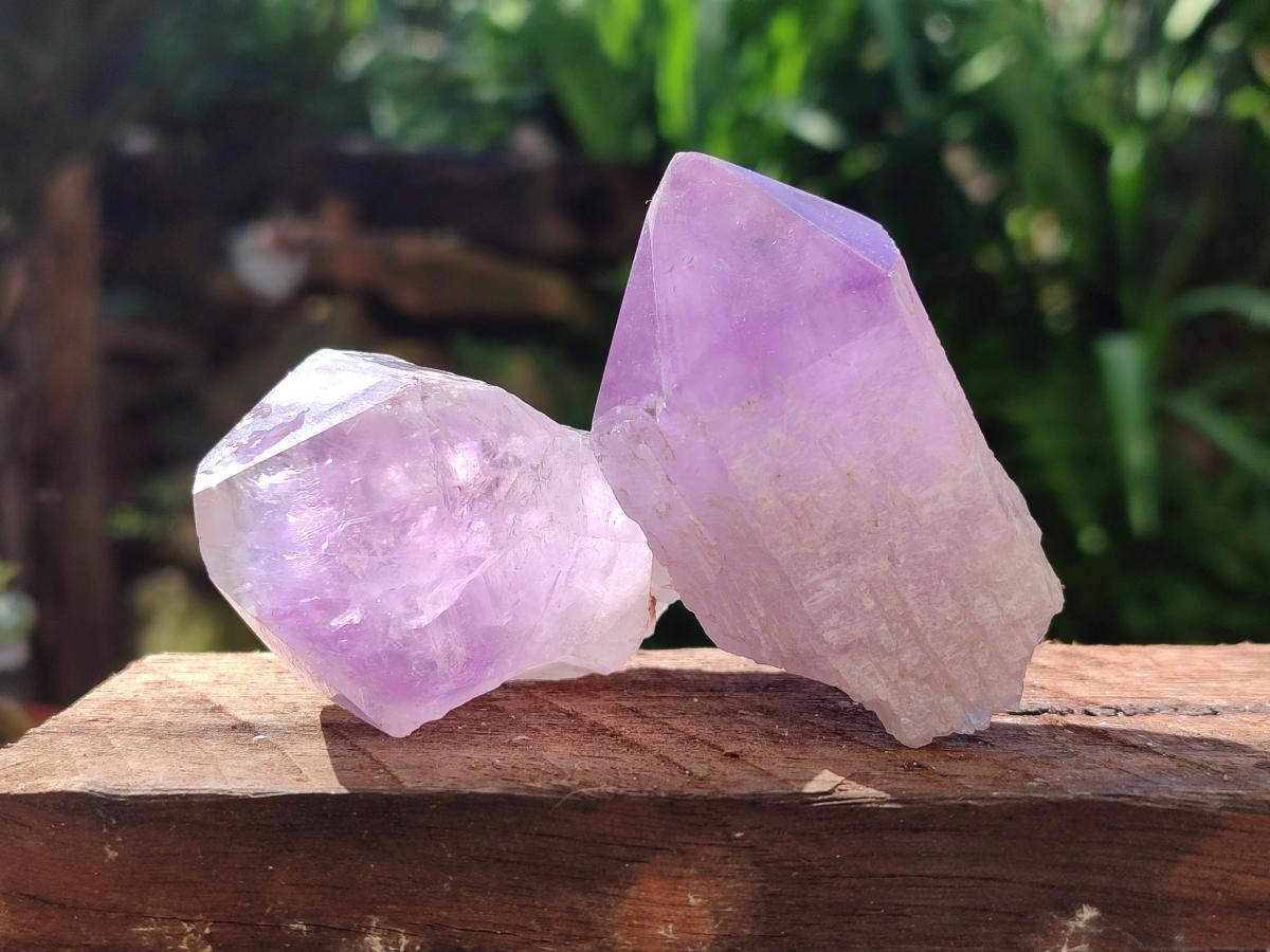 Polished Jacaranda Amethyst Crystals x 12 From Mumbwa, Zambia