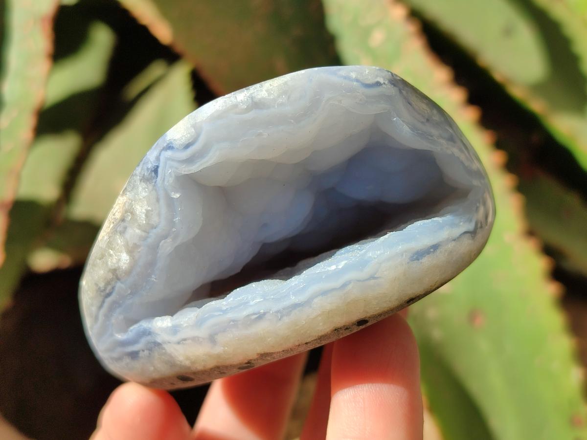 Polished Blue Lace Agate Free Forms x 6 From Nsanje, Malawi