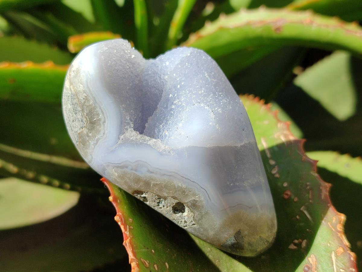 Polished Blue Lace Agate Free Forms x 6 From Nsanje, Malawi