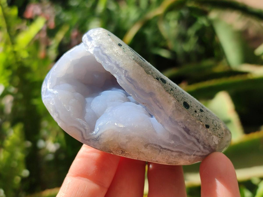 Polished Blue Lace Agate Free Forms x 6 From Nsanje, Malawi