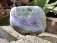 Polished Blue Lace Agate Free Forms x 6 From Nsanje, Malawi