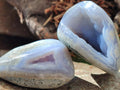 Polished Blue Lace Agate Free Forms x 6 From Nsanje, Malawi