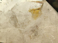 Polished On One Side Icy Quartz Crystal with Hematite Rose Disk Inclusions x 1 From Angola