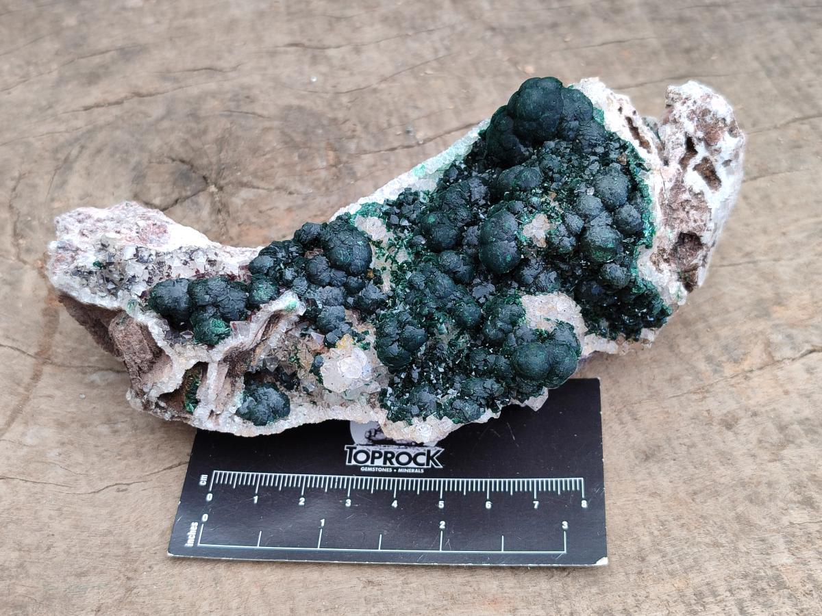 Natural Silky Ball Malachite and Drusy Quartz on Dolomite Specimens x 2 From Mindingi Mine, Kambove, Congo