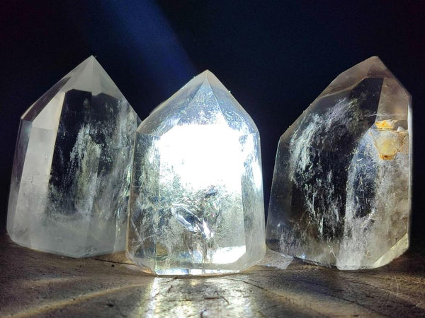 Polished Mixed Selected Quartz Crystals x 12 From Madagascar