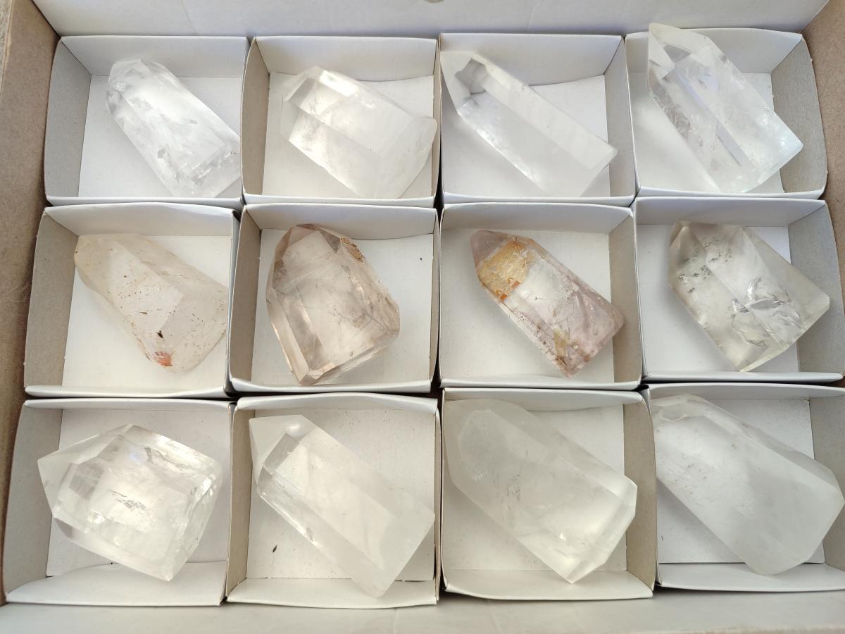 Polished Mixed Selected Quartz Crystals x 12 From Madagascar - Toprock Gemstones and Minerals 