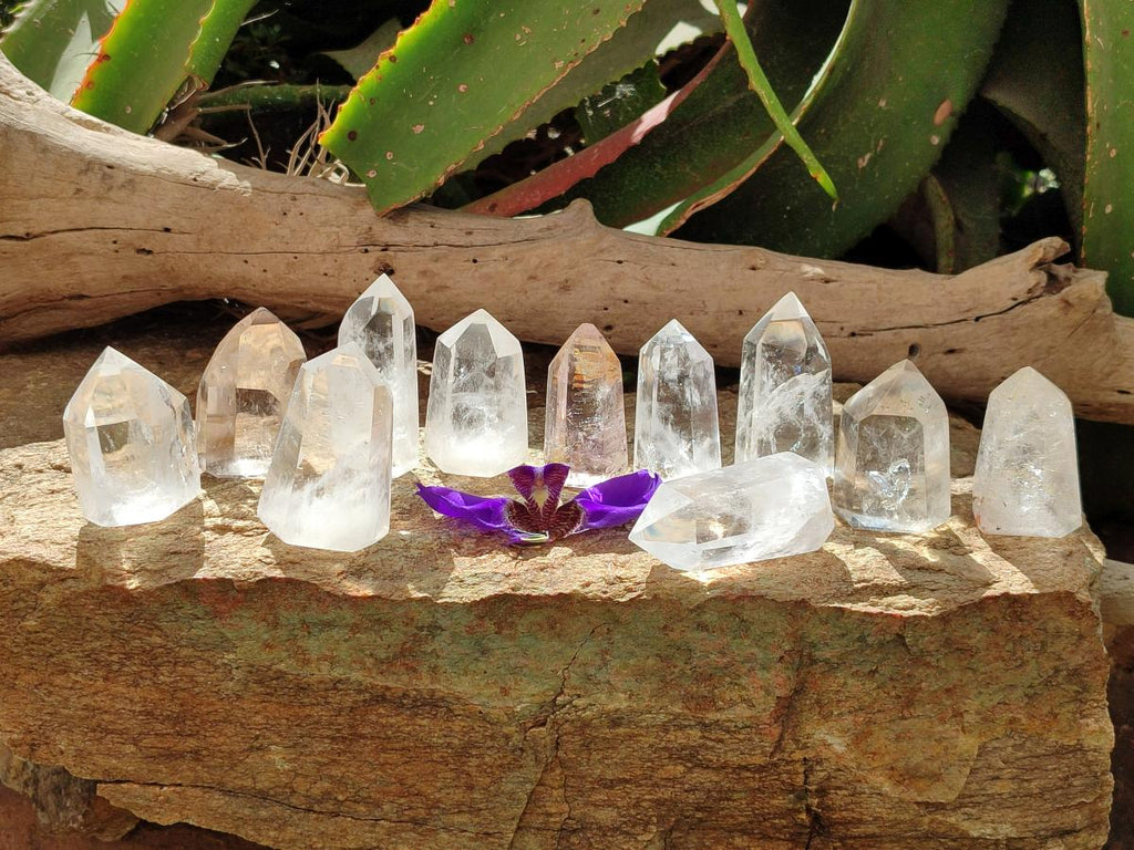 Polished Mixed Selected Quartz Crystals x 12 From Madagascar - Toprock Gemstones and Minerals 