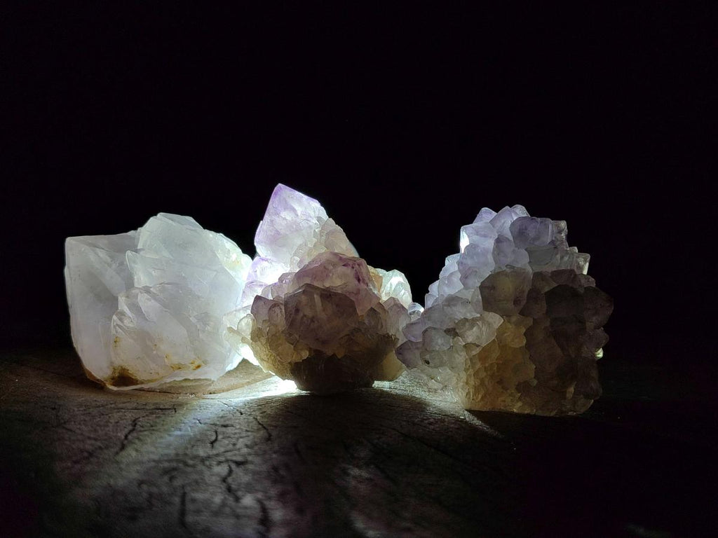 Natural Sunburst Amethyst Spirit Clusters x 12 From Boekenhouthoek, South Africa