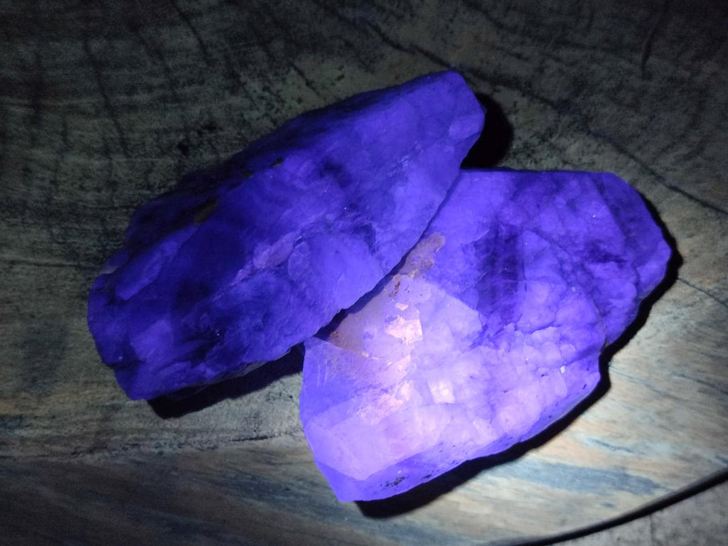 Natural Watermelon Fluorite Cobbed Specimens x 12 From Uis, Namibia