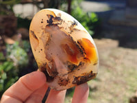 Polished Dendritic Agate Standing Free Forms x 6 From Moralambo, Madagascar