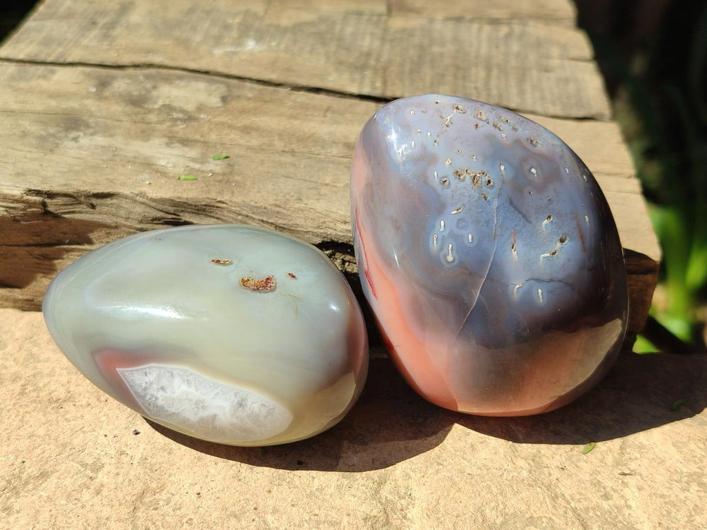 Polished Shashe River Agate Free Forms x 12 From Zimbabwe