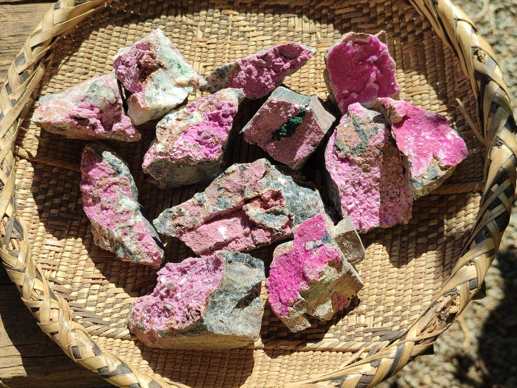 Natural Salrose Cobaltion Dolomite Specimens x 12 From Kakanda, Congo