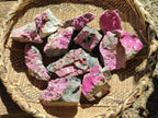 Natural Salrose Cobaltion Dolomite Specimens x 12 From Kakanda, Congo