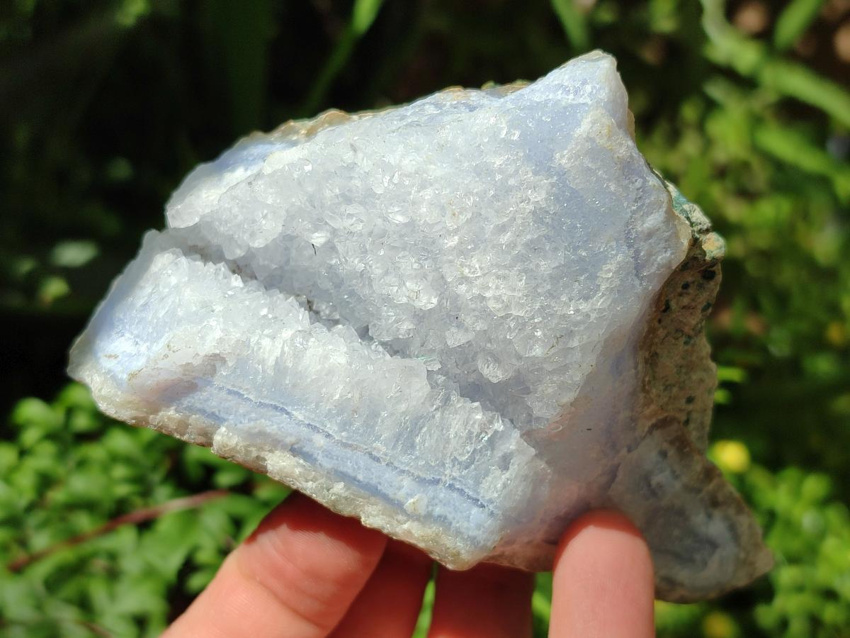 Natural Blue Lace Agate Geode Specimens x 3.89 kg Lot From Nsanje, Malawi