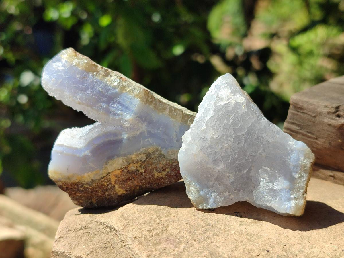 Natural Blue Lace Agate Geode Specimens x 3.89 kg Lot From Nsanje, Malawi