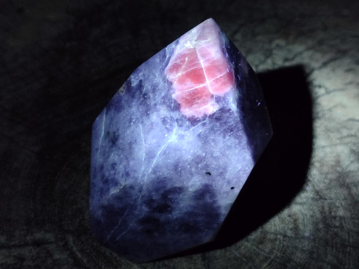 Polished Lepidolite Standing Free Forms x 2 From Zimbabwe