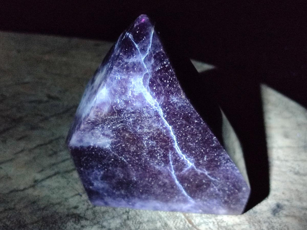 Polished Lepidolite Standing Free Forms x 2 From Zimbabwe