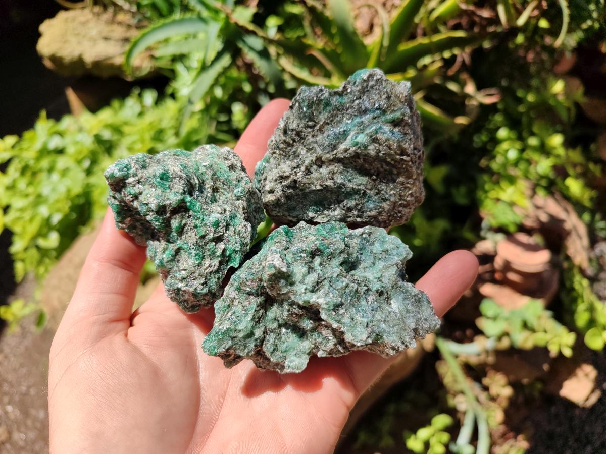 Natural Emerald Mica 'Mutokolite' Cobbed Specimens x 12 From Mutoko, Zimbabwe