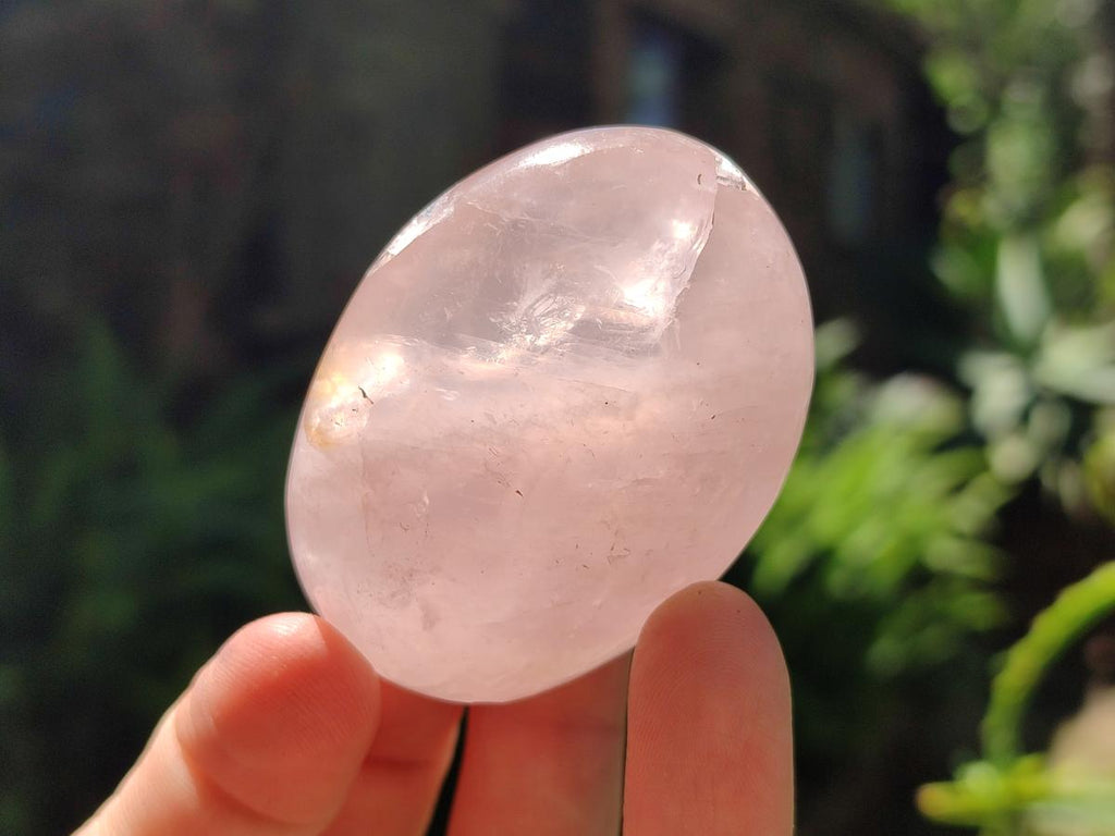 Polished Gemmy Rose Quartz Palm Stones x 12 From Madagascar