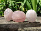 Polished Gemmy Rose Quartz Palm Stones x 12 From Madagascar