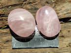 Polished Gemmy Rose Quartz Palm Stones x 12 From Madagascar