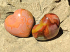 Polished Large Polychrome Jasper Hearts x 6 From NW Coast, Madagascar
