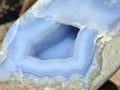 Polished Blue Lace Agate Standing Free Forms x 2 From Nsanje, Malawi