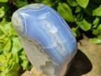 Polished Blue Lace Agate Standing Free Forms x 2 From Nsanje, Malawi
