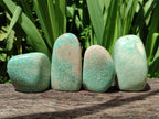 Polished Amazonite Standing Free Forms x 6 From Zimbabwe