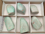 Polished Amazonite Standing Free Forms x 6 From Zimbabwe